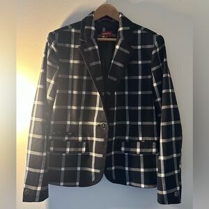 Merona Black and White Checkered Blazer